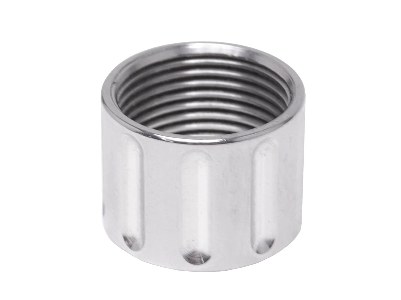 5KU ステンレスCNC フルート スレッドプロテクター A for 14mm逆ネジ [カラー：ブラック / ゴールド / シルバー]