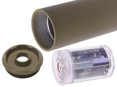 5KU SOCOM5.56 MINI2タイプ サプレッサー ｗ/ SPLIT FIRE マズルフラッシュ トレーサー for 14mmCCW [カラー：ブラック / TAN]