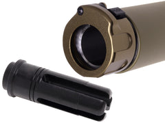 5KU SOCOM5.56 MINI2タイプ サプレッサー ｗ/ SPLIT FIRE マズルフラッシュ トレーサー for 14mmCCW [カラー：ブラック / TAN]