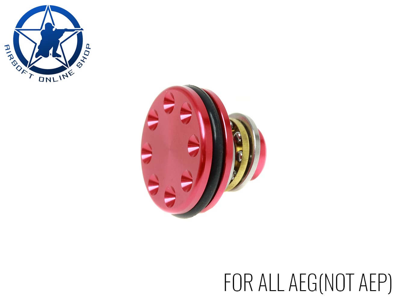【送料無料】AOLS アルミ CNCピストンヘッド AEG [カラー：ブラック / レッド / シルバー]