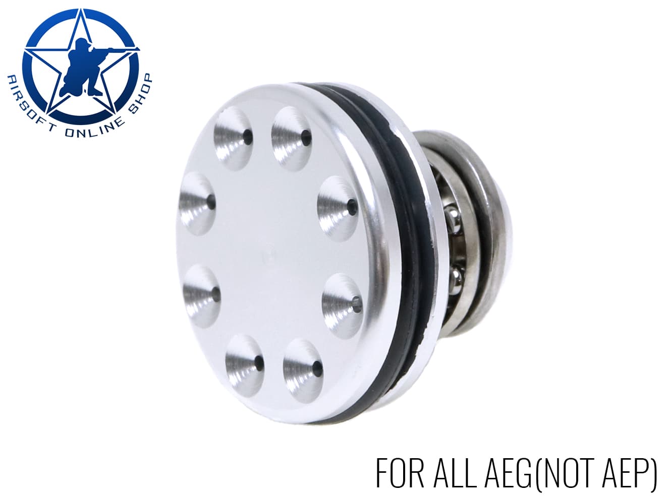 【送料無料】AOLS アルミ CNCピストンヘッド AEG [カラー：ブラック / レッド / シルバー]