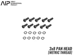 AIP メカボックススクリュー セット  [サイズ/種類：M3×14(皿) / M3×14(鍋) / M3×8(鍋)]