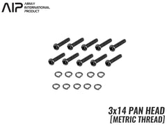 AIP メカボックススクリュー セット  [サイズ/種類：M3×14(皿) / M3×14(鍋) / M3×8(鍋)]