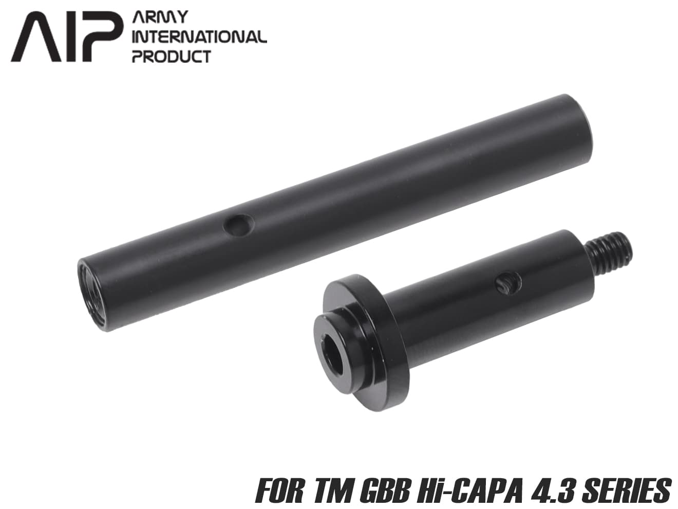 AIP ステンレス リコイルスプリングガイド ブラックフィニッシュ Hi-CAPA [タイプ：5.1 / 4.3]
