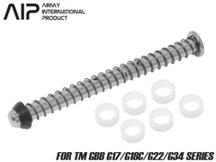 AIP ステンレス リコイルスプリングガイド w /  バッファ for TM G17 / G18C / G22 / G34 Gen3 [カラー：BK / SILVER]