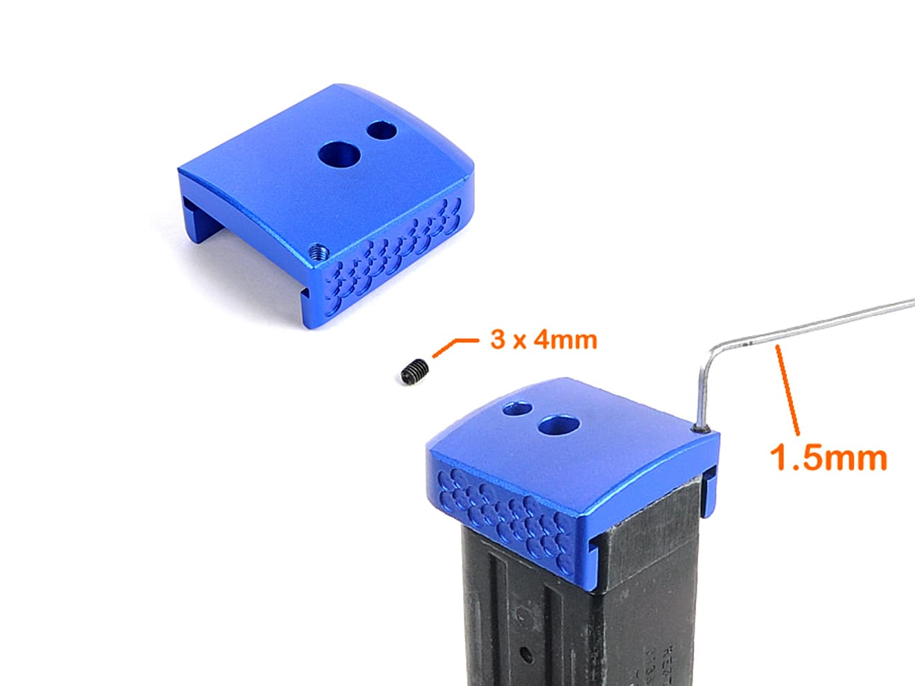 AIP アルミCNC マガジンダンパー Hi-CAPA 5.1  [カラー：ブラック / レッド / シルバー]
