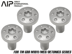 AIP スチール グリップスクリュー  トルクス M1911/MEU/DETONICS [タイプ・カラー：タイプ1・BK / タイプ1・SV / タイプ2・BK / タイプ2・SV / タイプ3・BK / タイプ3・SV]