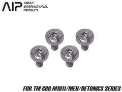 AIP スチール グリップスクリュー  トルクス M1911/MEU/DETONICS [タイプ・カラー：タイプ1・BK / タイプ1・SV / タイプ2・BK / タイプ2・SV / タイプ3・BK / タイプ3・SV]