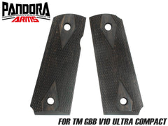 PANDORA ARMS ウッドグリップ  V10 ULTRA COMPACT [カラー：チェッカーブラウン / チェッカーダークブラウン / チェッカーレッド]