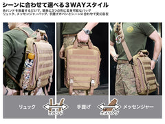 GUARDER 3WAY MOD タクティカルバッグ [ACU / Brown / DegitalDesert / DegitalWoodland / MultiCAM / OD / Woodland]