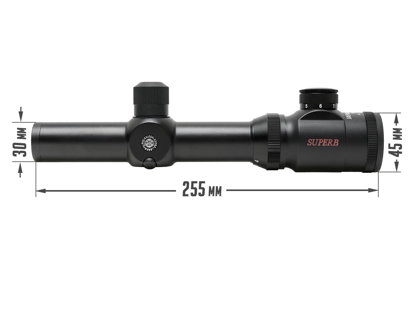 JOL SUPERB 1-4×24 CQCライフルスコープ w /  イルミネーション [レティクル形状：Germanレティクルタイプ / クロスヘアタイプ]