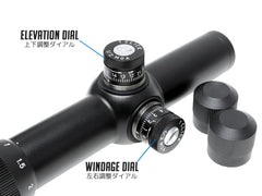 JOL SUPERB 1-4×24 CQCライフルスコープ w /  イルミネーション [レティクル形状：Germanレティクルタイプ / クロスヘアタイプ]