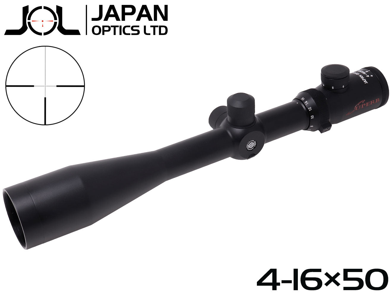 JOL SUPERBシリーズ イルミネーション付 ライフルスコープ  [倍率：1.5-6倍 / 2.5-10倍 / 4-16倍]