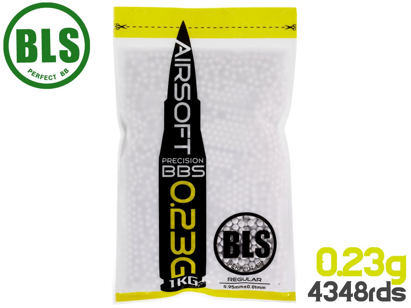 BLS Precision 精密プラスティックBB弾 1kgパック[重さ：0.2g / 0.23g / 0.25g / 0.28g / 0.3g / 0.32g]