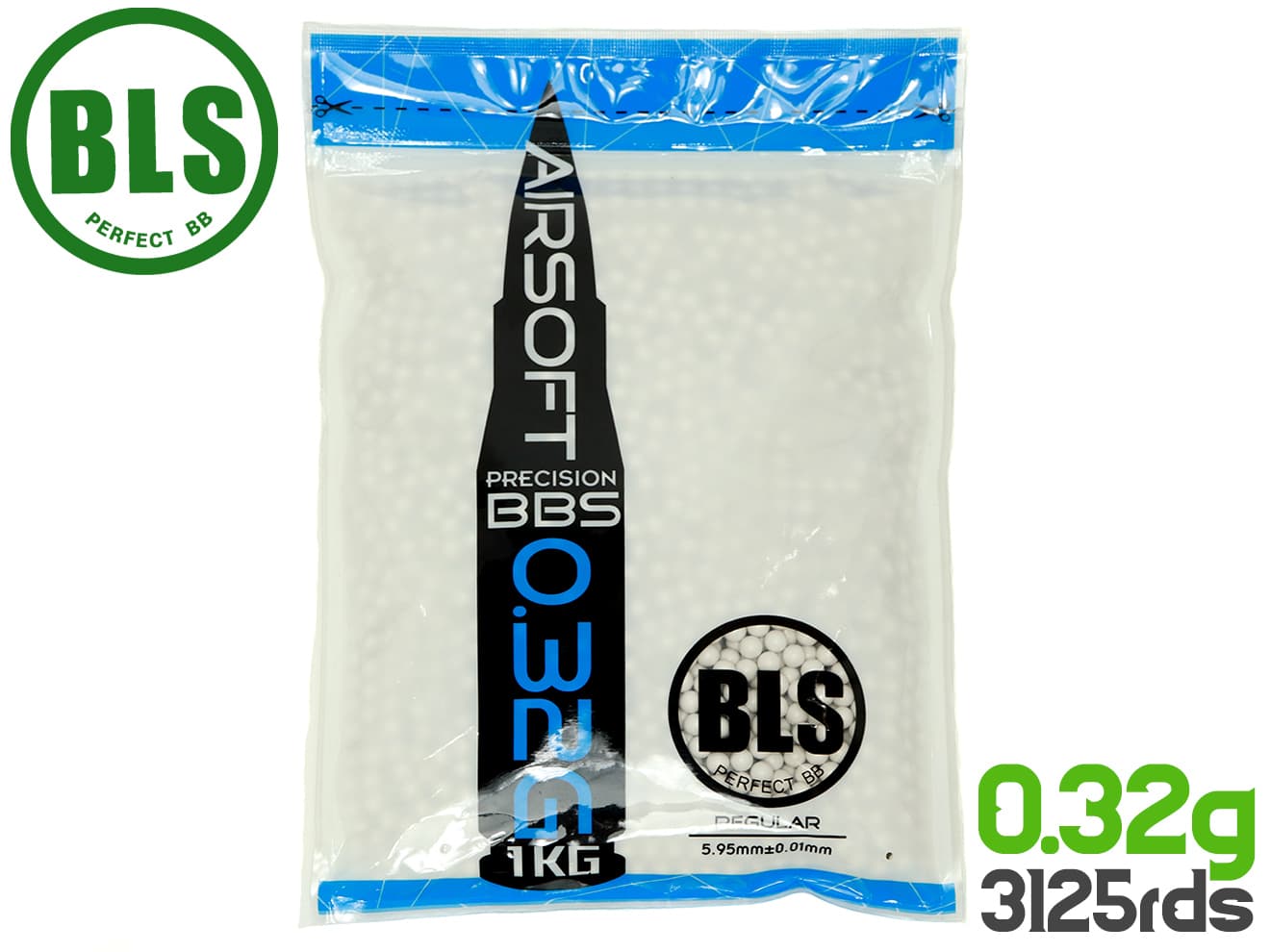 BLS Precision 精密プラスティックBB弾 1kgパック[重さ：0.2g / 0.23g