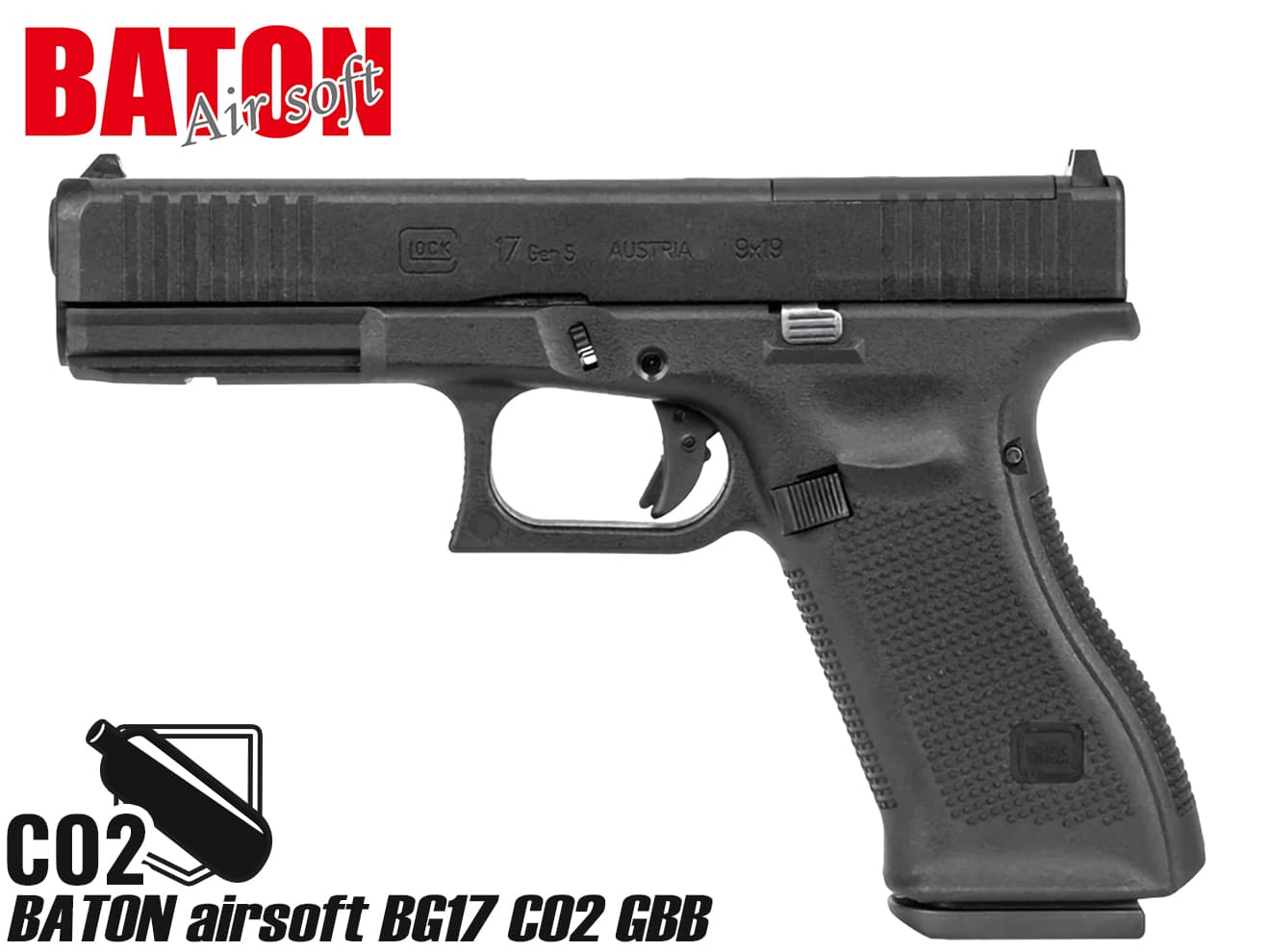 BATON airsoft BG17 CO2 GBB ガスブローバック本体