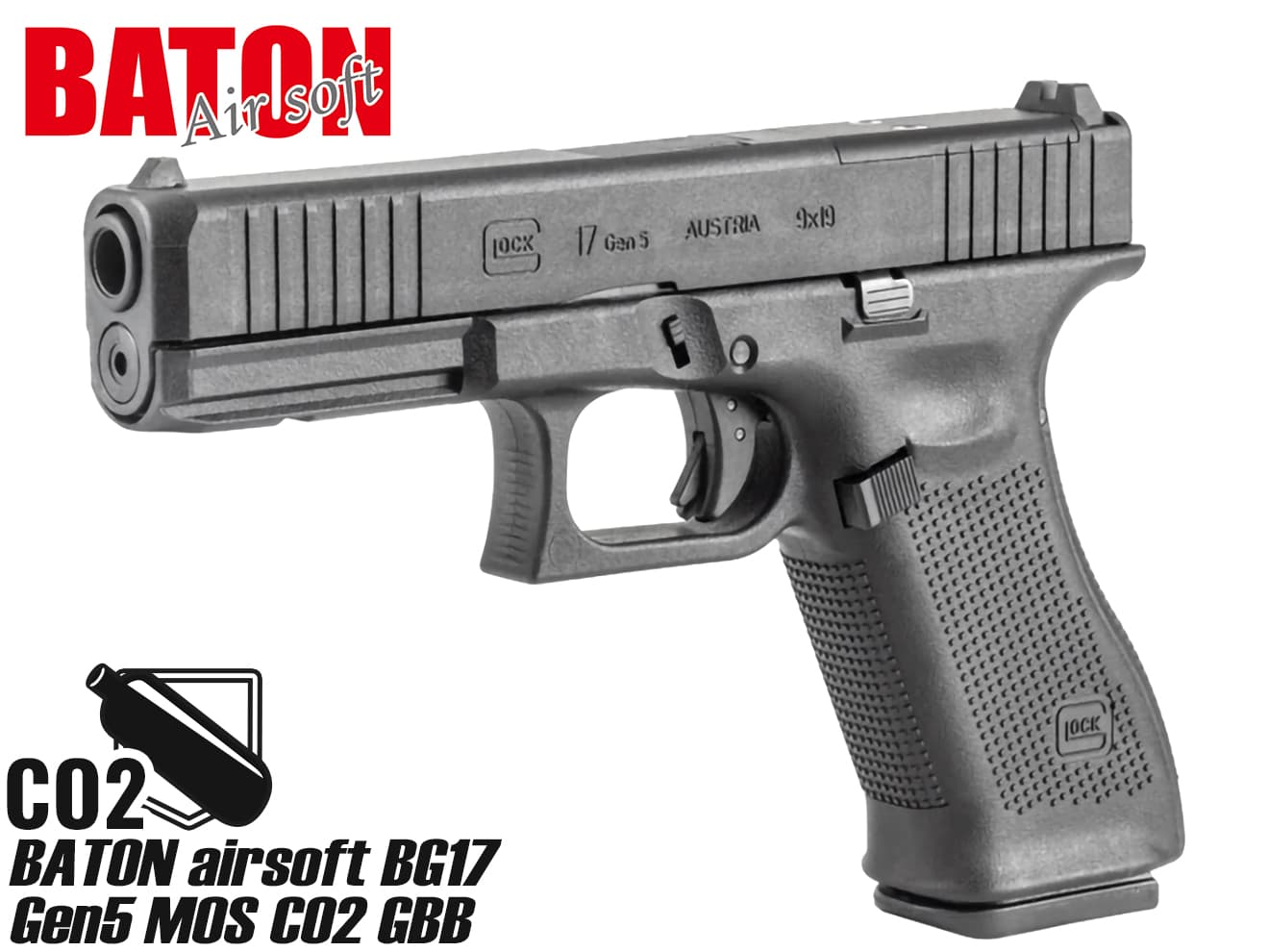 BATON airsoft G17 Gen5 MOS CO2 GBB