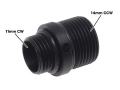 BATON airsoft 11mm正ネジ →14mm逆ネジアダプター BK