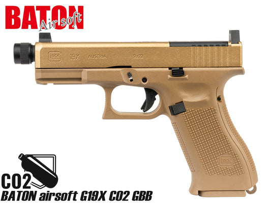 BATON airsoft G19X CO2 GBB ガスガン本体