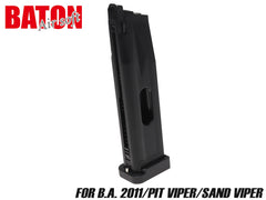 BATON airsoft 2011/PIT VIPER/SAND-VIPER CO2 GBB ロングマガジン [カラー：シルバー・サンド / ブラック]