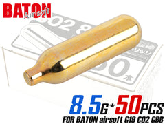 BATON airsoft CO2 8.5g カートリッジ 50本セット