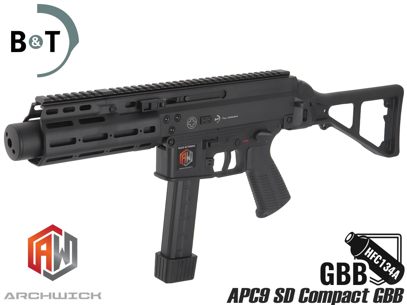 ARCHWICK B&T Air APC9 GBB ガスガン本体 [モデル：K PRO / SD Compact]