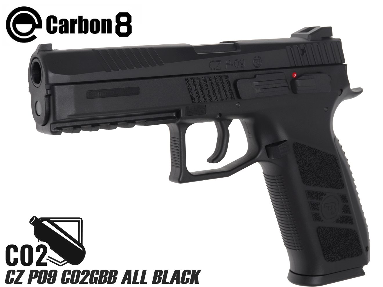 Carbon8 ガスブローバック CZ P09 CO2 ガスガン本体 [カラー：ブラック