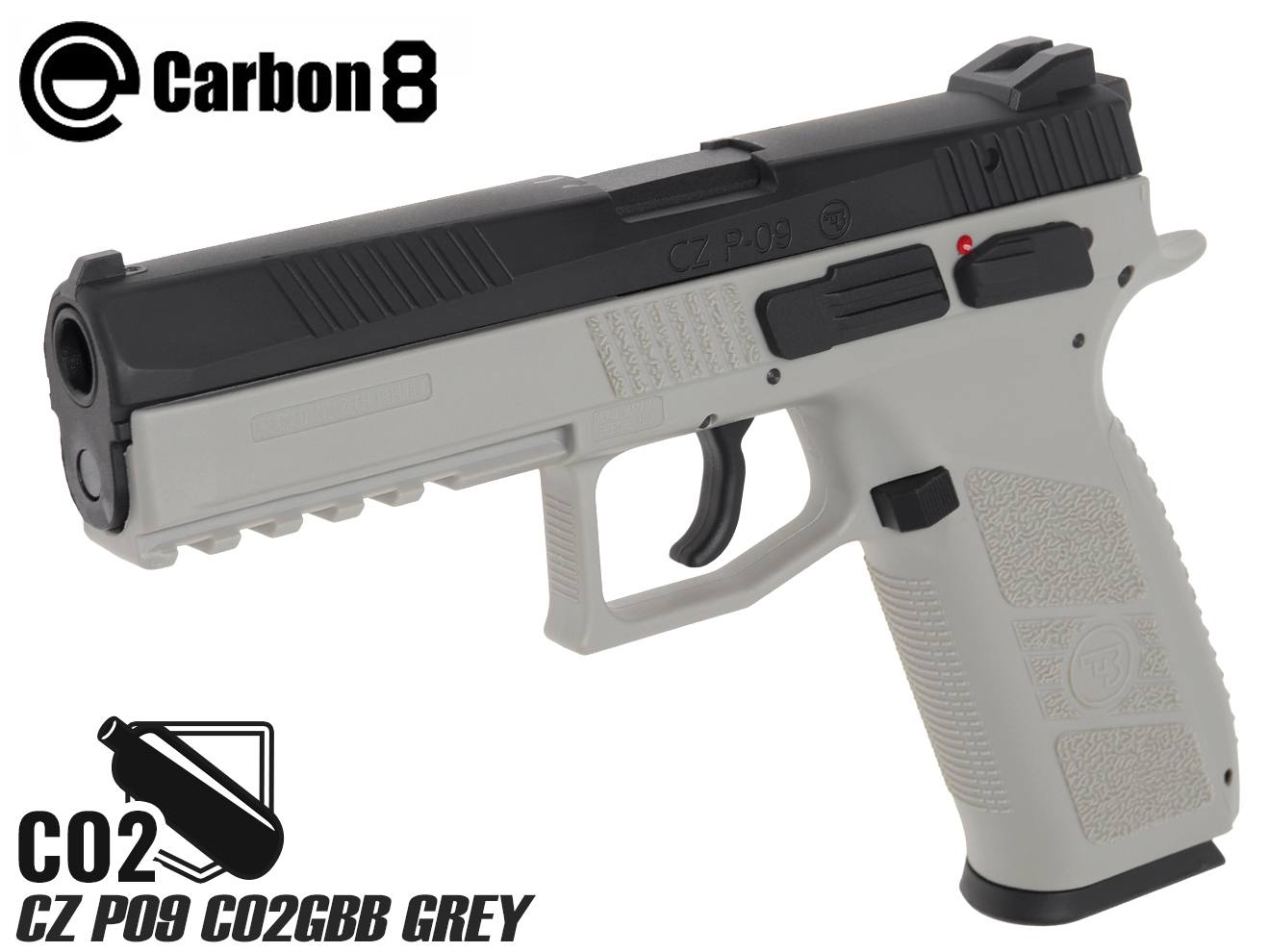 Carbon8 CZP09 Precision version CO2 ブローバック [カラー：ALL BLACK / GREY]