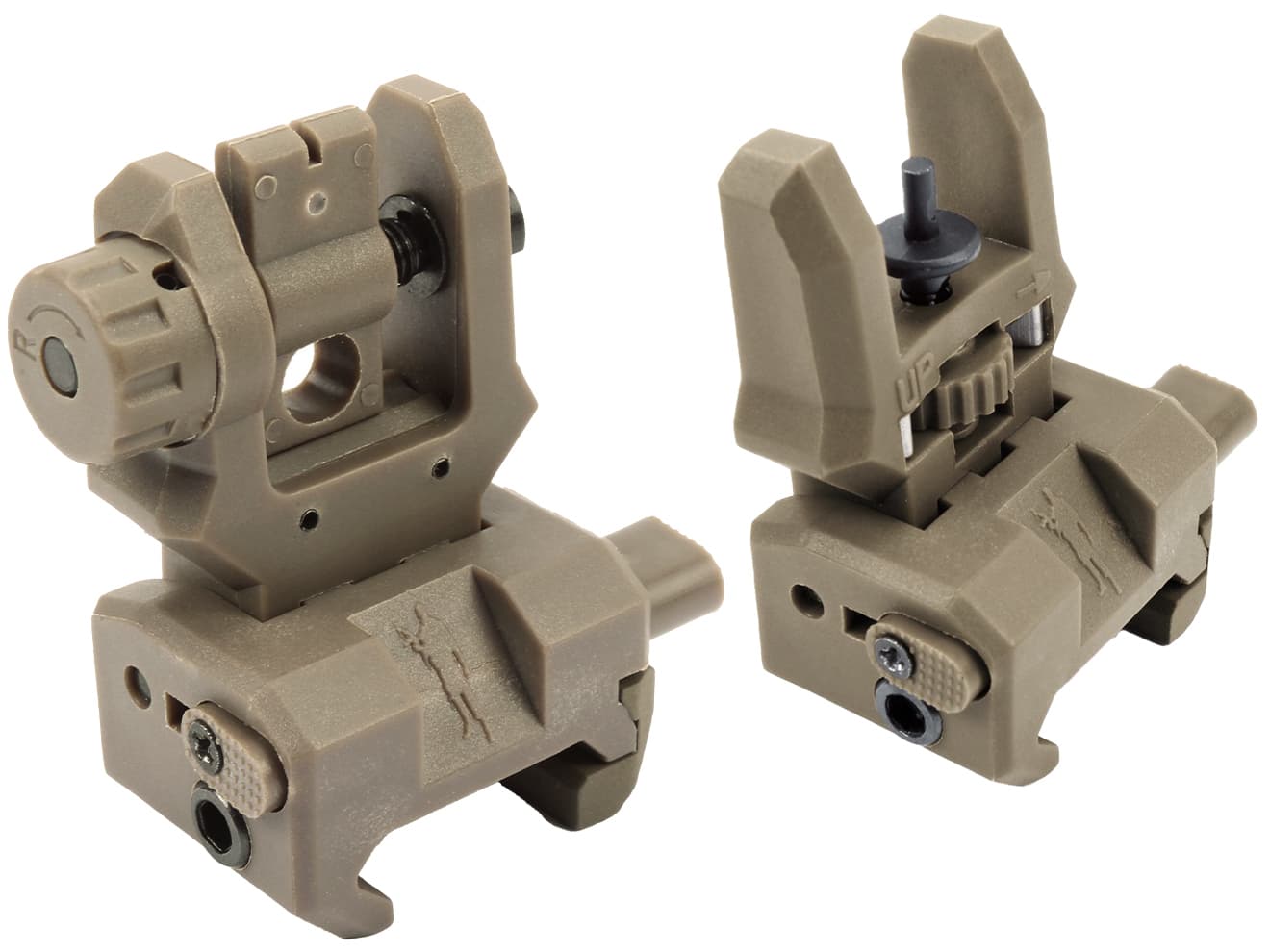 CAA Airsoft FSS フリップアップ サイトセット for 20mmレール [カラー：BK / DE]