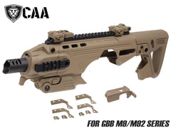 CAA Airsoft RONI-B ピストル カービン コンバージョンキットfor Beretta M9 / M9A1 [カラー：BK / DE]