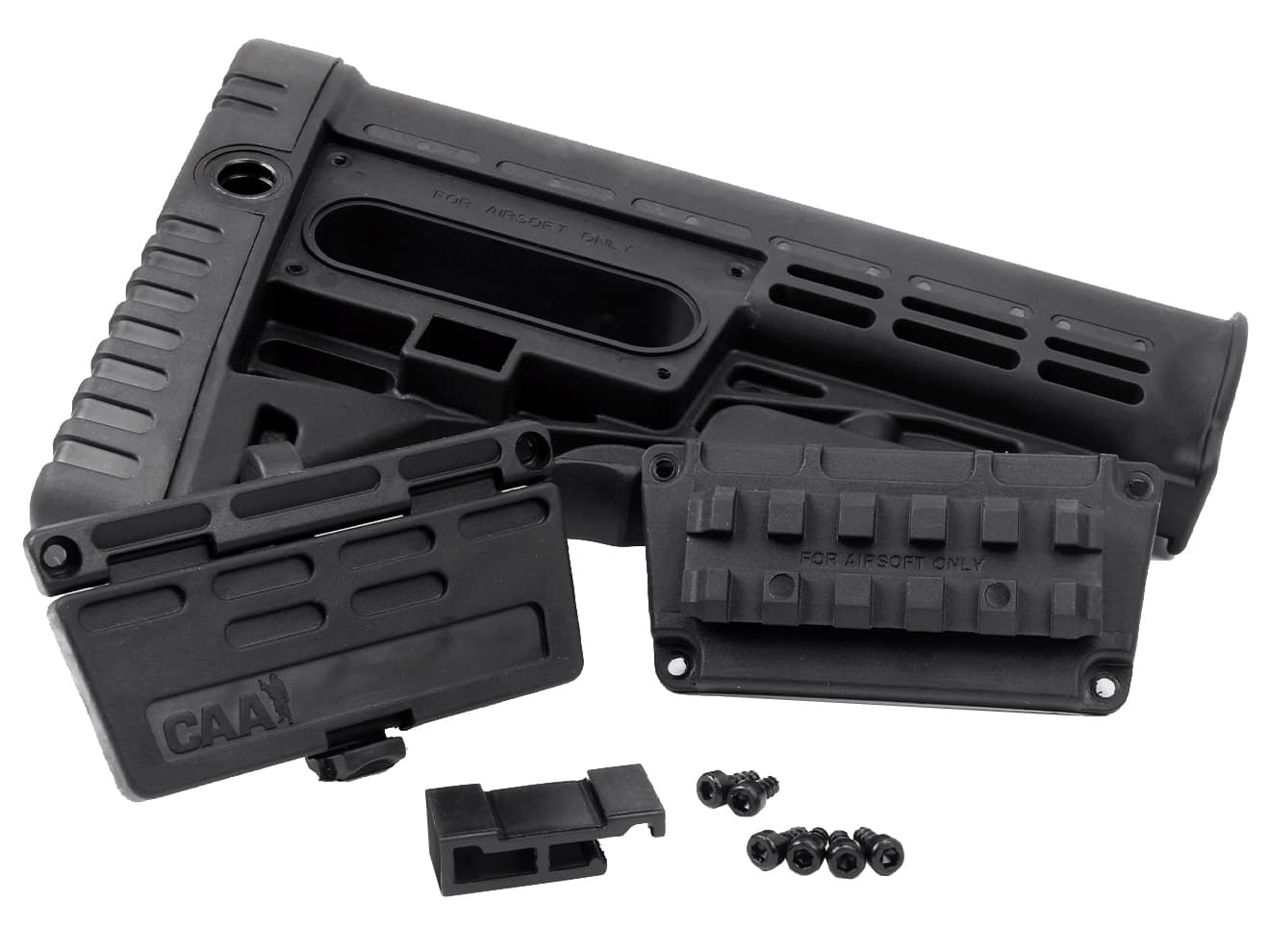 CAA Airsoft CBS+ACP コラシブルバットストック+アジャスタブルチークレスト for M4 [カラー：BK / DE]