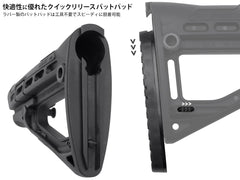 CAA Airsoft SBS スケルトンスタイル コラシブルバットストック for M4 [カラー：BK / DE]