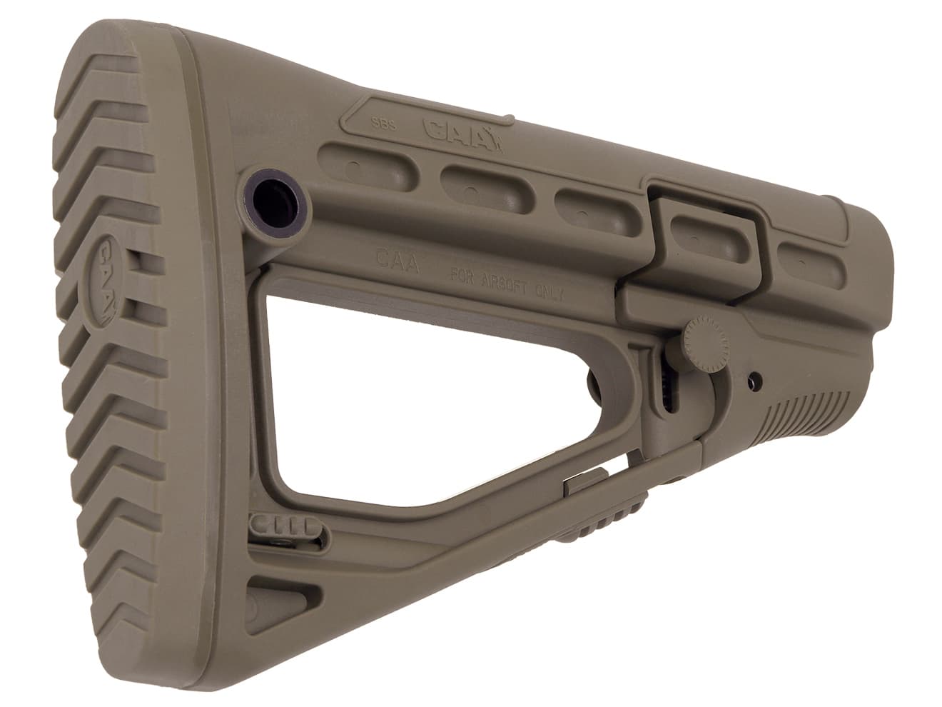 CAA Airsoft SBS スケルトンスタイル コラシブルバットストック for M4 [カラー：BK / DE]