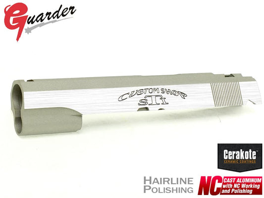 GUARDER CNCアルミスライド Dual Silver Ver Hi-CAPA5.1用 [マーキング：STI CUSTOM / INFINITY / KIMBER / MARUI OPS / SPRING FIELD]