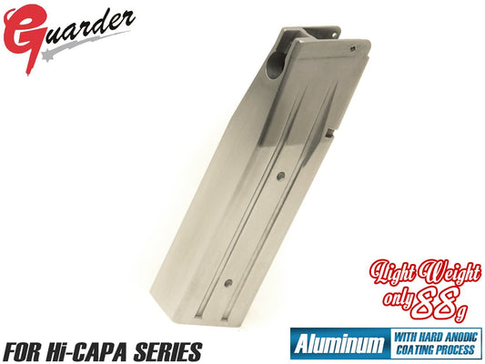 GUARDER ライトウェイト アルミマガジンケース Hi-CAPAシリーズ用 シルバー [マーキング：ノーマーク / STI CUSTOM / PHANTOM]
