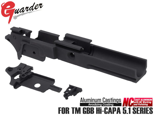 GUARDER アルミ 軽量ミッドフレーム for TM GBB Hi-CAPA5.1 [タイプ：NO MARKING / INFINITY / STI 2011 / SVI]