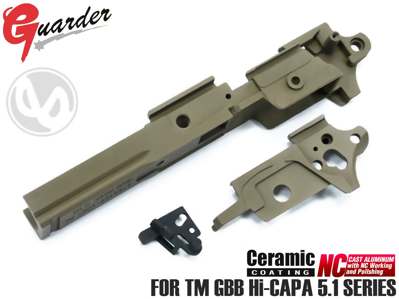 GUARDER アルミ 軽量ミッドフレーム for TM GBB Hi-CAPA5.1 [タイプ：NO MARKING / INFINITY / STI 2011 / SVI]