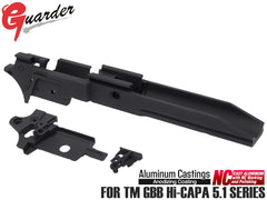 GUARDER アルミ 軽量ミッドフレーム ゴールドマッチタイプ for TM GBB Hi-CAPA5.1 [タイプ：BK / SV / INFINITY / STI 2011 / SVI]