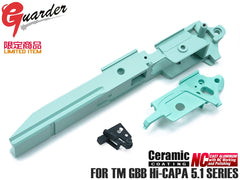 GUARDER アルミ 軽量ミッドフレーム ゴールドマッチタイプ for TM GBB Hi-CAPA5.1 [タイプ：NO MARKING / INFINITY / STI 2011 / SVI]