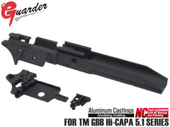 GUARDER アルミ 軽量ミッドフレーム ゴールドマッチタイプ for TM GBB Hi-CAPA5.1 [タイプ：NO MARKING / INFINITY / STI 2011 / SVI]