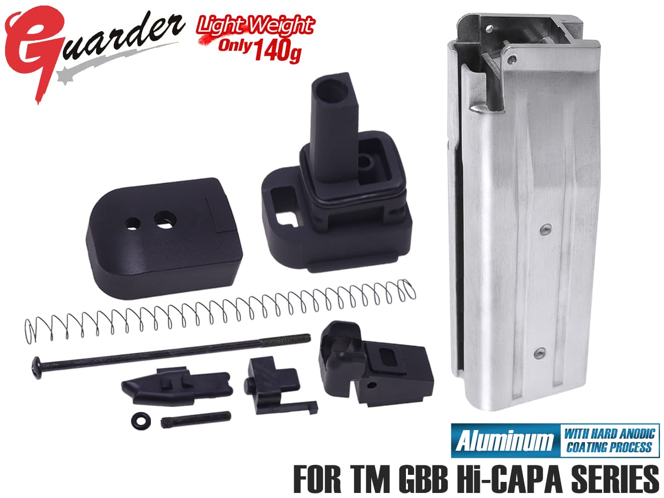 GUARDER ライトウェイト アルミマガジンキット Hi-CAPAシリーズ [カラー：BK / SV]