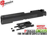 GUARDER スチールCNC スライド w / 軽量ブリーチ Hi-CAPA5.1シリーズ BK [タイプ：STI-Custom / INFINITY / OPS-M.R.P]