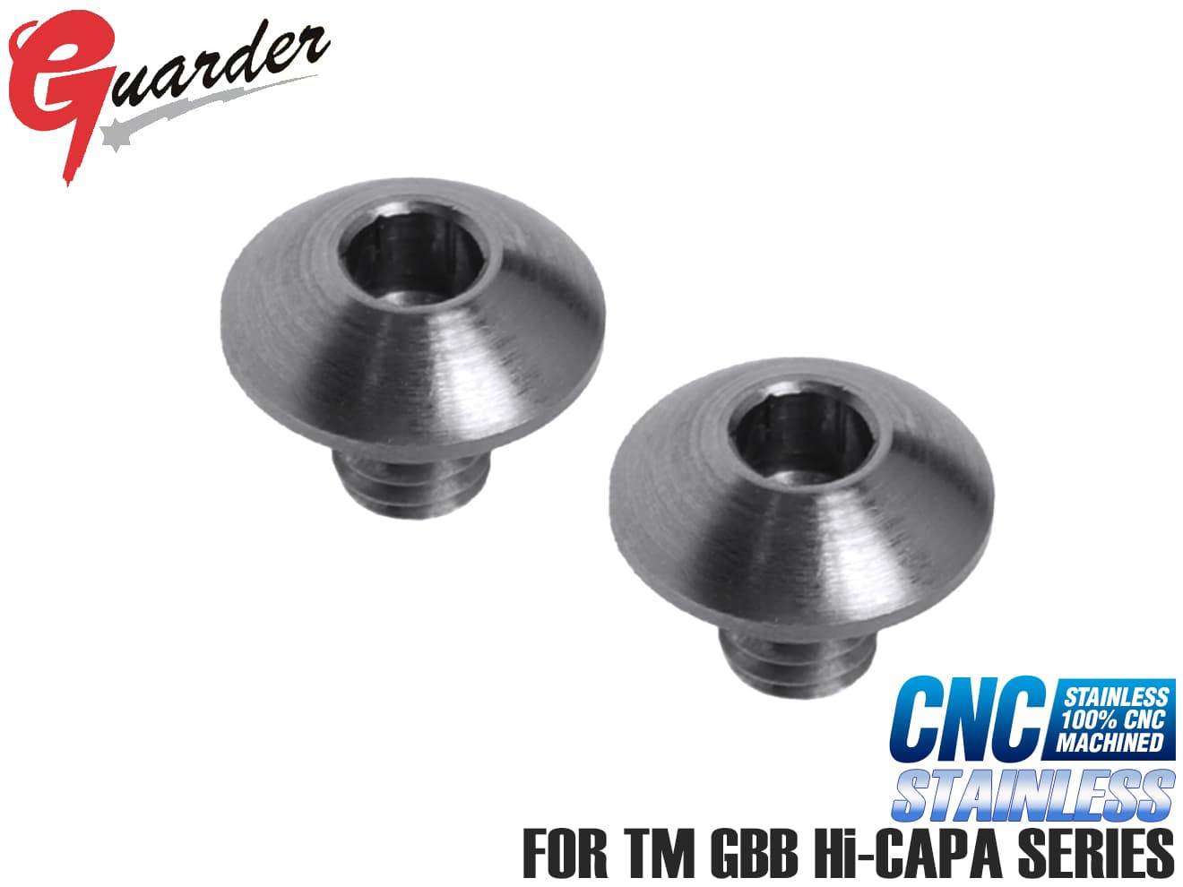 GUARDER ステンレスCNC グリップスクリュー (Hex) Hi-CAPAシリーズ [カラー：BK / SV]