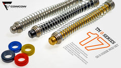 COWCOW TECHNOLOGY ステンレス リコイルスプリングガイド 東京マルイ GBB G17 / G18C / G22 / G34 [カラー：シルバー / TiALNブラック / TiNゴールド]