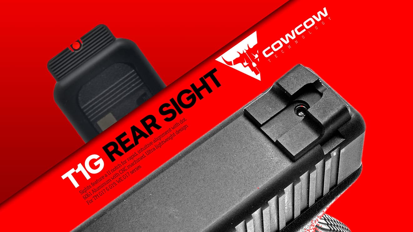 COWCOW TECHNOLOGY 10-8スタイル A6061リアサイト GLOCKシリーズ