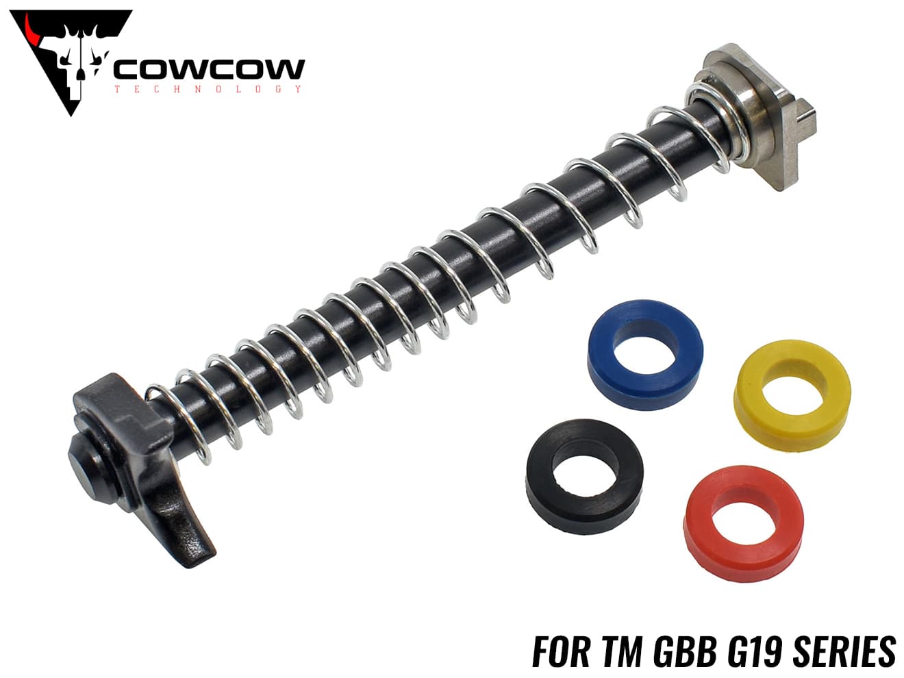 COWCOW TECHNOLOGY ステンレス リコイルスプリングガイド 東京マルイ GBB G19 [カラー：シルバー / TiALNブラック / TiNゴールド]