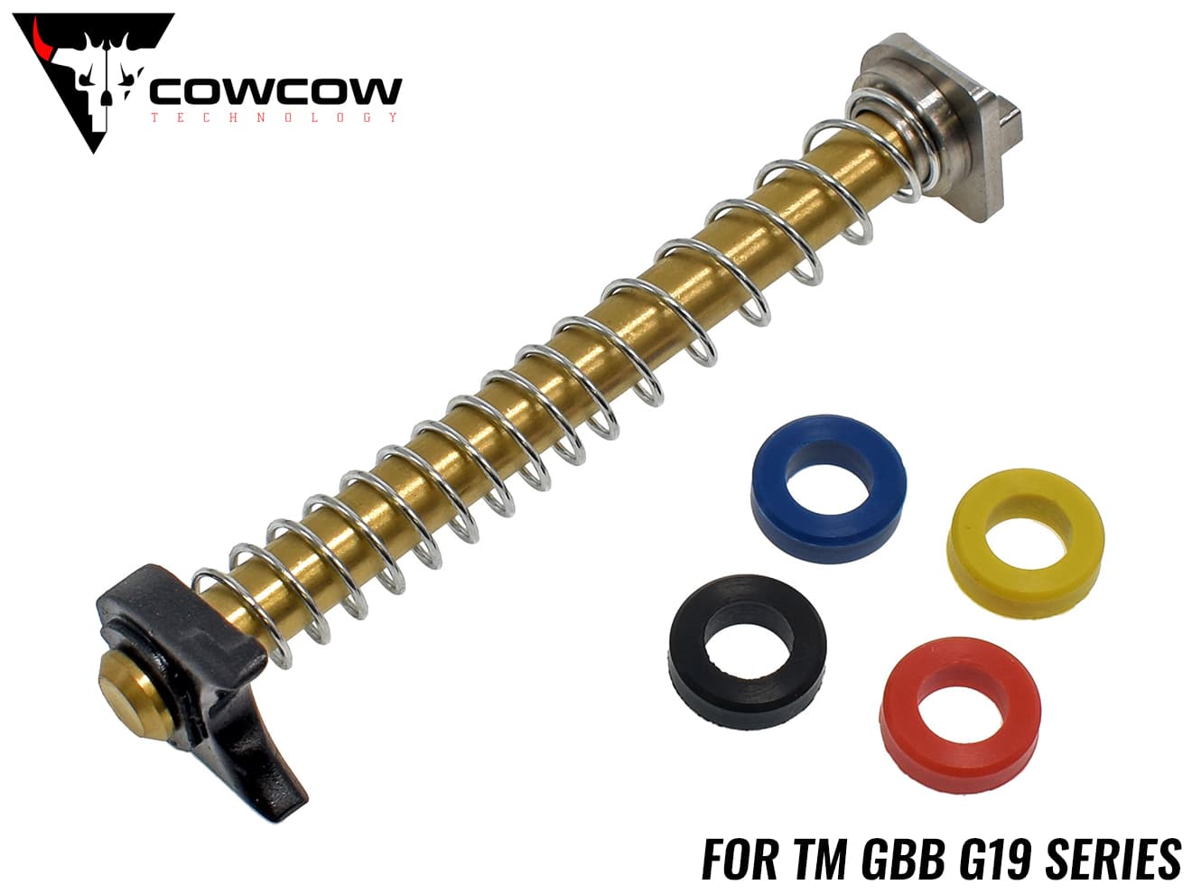 COWCOW TECHNOLOGY ステンレス リコイルスプリングガイド 東京マルイ GBB G19 [カラー：シルバー / TiALNブラック / TiNゴールド]