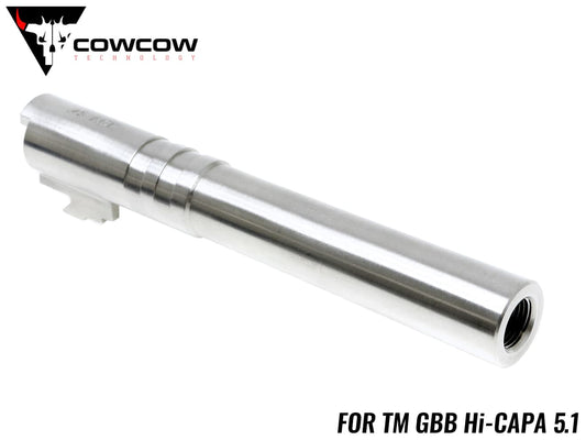 COWCOW TECHNOLOGY OB1 ステンレス スレッドアウターバレル .45ACP TM Hi-CAPA5.1 [カラー：シルバー / TiALNブラック / TiNゴールド]