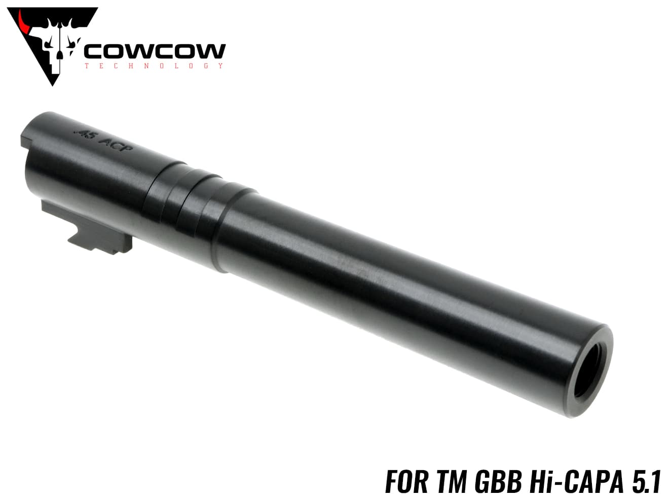 COWCOW TECHNOLOGY OB1 ステンレス スレッドアウターバレル .45ACP TM Hi-CAPA5.1 [カラー：シルバー / TiALNブラック / TiNゴールド]