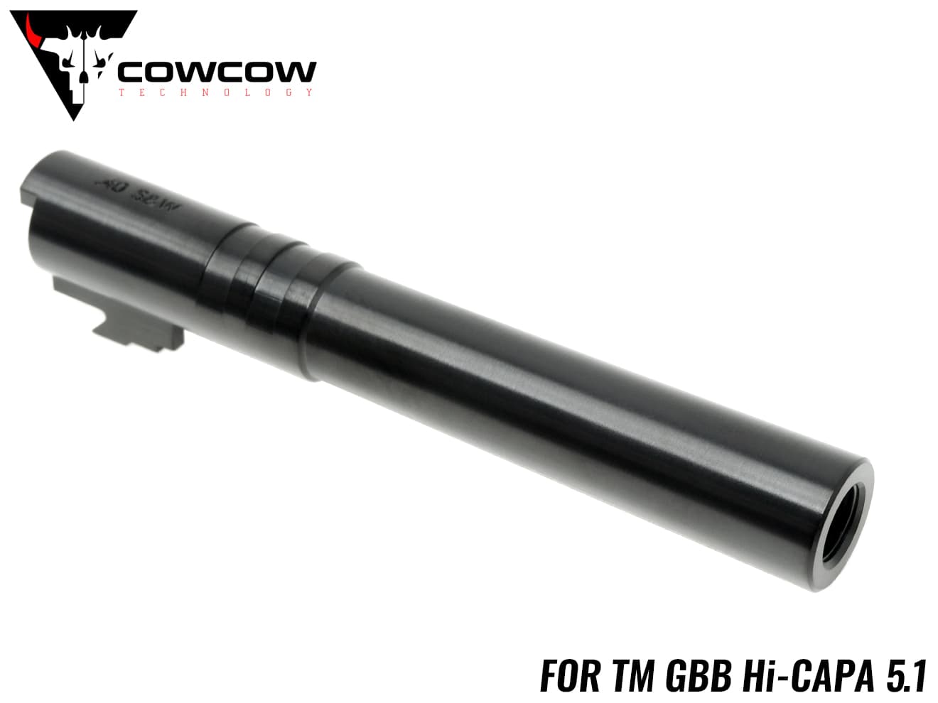 COWCOW TECHNOLOGY OB1 ステンレス スレッドアウターバレル .40S&W TM Hi-CAPA5.1 [カラー：シルバー / TiALNブラック / TiNゴールド]